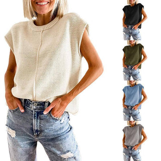 Ivory Sleeveless Sweater