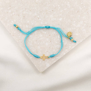 Filled By Faith Bracelet : Mint / Gold Plated