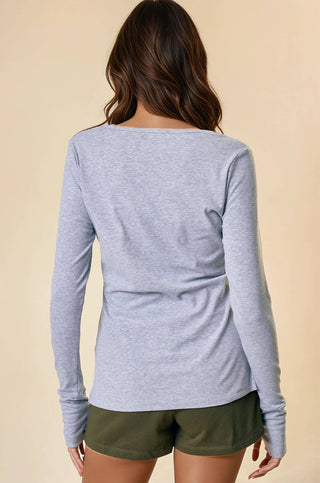 Grey Henley Top