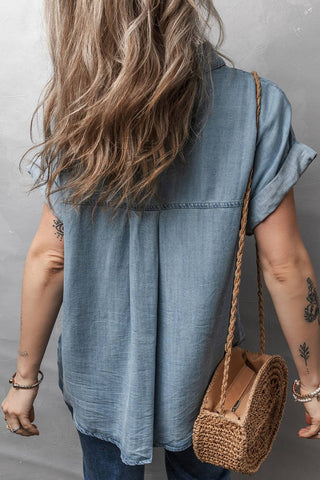 Short Sleeve Denim Shirt