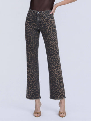 Leopard Slim Leg Jeans