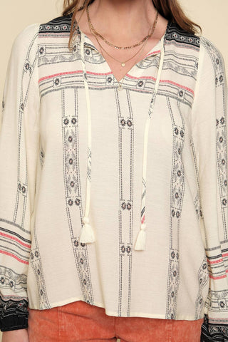 Border Print Top