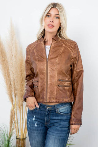 Tobacco Leather Jacket