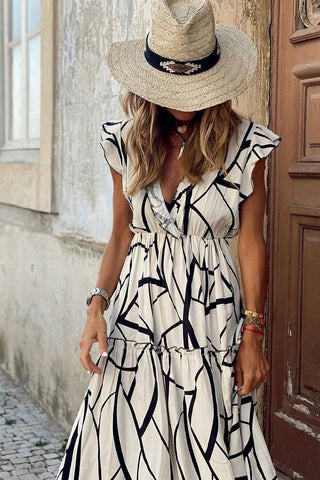 Abstract Print Dress