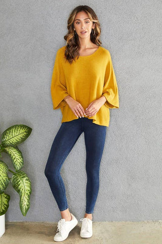 DENIM LEGGINGS(530-BLACK): MEDIUM