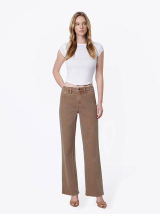 Mocha Slim Wide Leg Jeans