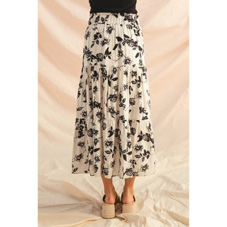 Floral Print Boho Skirt