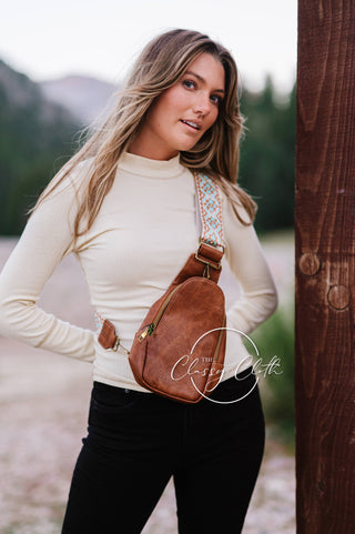 Sarah Shoulder Sling Bag - Tan Aqua Aztec RTS