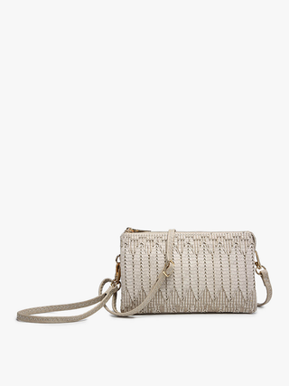 M013WVHER Riley Woven Herringbone 3 Compartment Crossbody