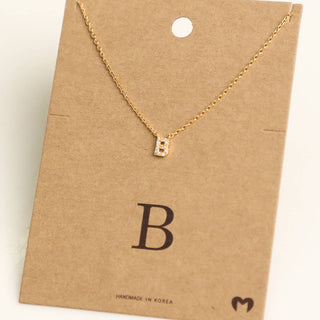 Mini Initial B Necklace