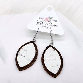 1.7" White Linen Vintage Walnut Inset Leafs