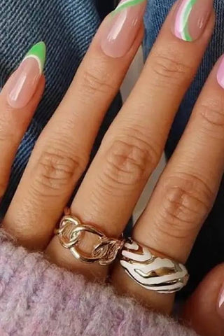 Natural Elements Gold Chunky Link Ring: 6