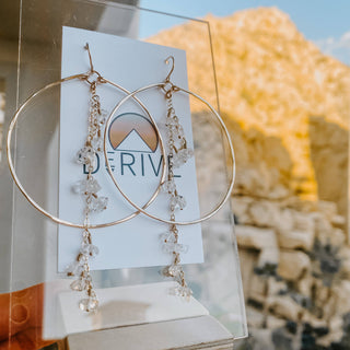 Enchanted Herkimer Diamond Hoops