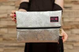 Platinum Python Bag