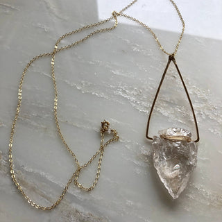 Nala Quartz Crystal Arrowhead Necklace