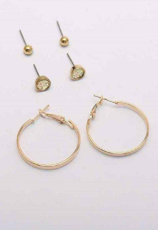 3-pair Earring Set