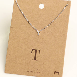 Mini Initial T Necklace